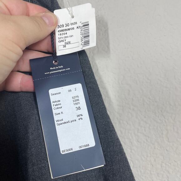 Piazza Sempione 38/XS Wool Blend A-Line Midi Skirt Gray Flared Side Zip Italy - Picture 7 of 9